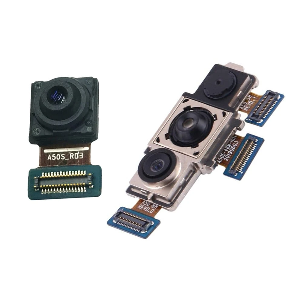 Back Rear Big Main Camera Module Flex Cable For Samsung Galaxy A50s A507 A507F Small Front Camera Flex Replacement Parts