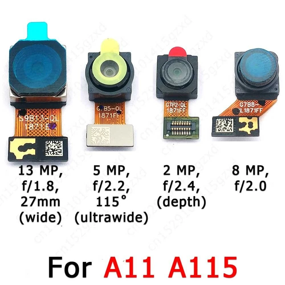 Back Rear Main Camera Module Flex Cable For Samsung Galaxy A11 (SM-A115) Small Front Camera Flex Replacement Parts