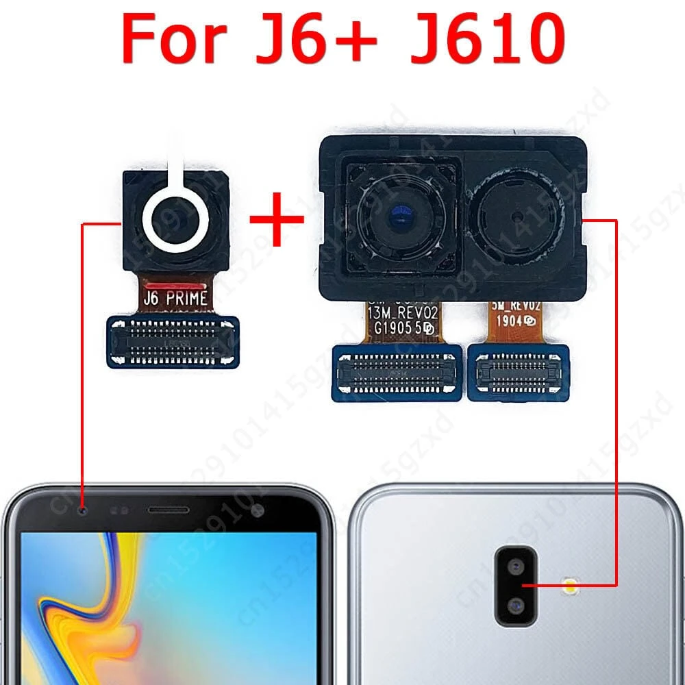 Back Rear Main Camera Module Flex Cable For Samsung Galaxy J6 Plus J610 Small Front Camera Flex Replacement Parts