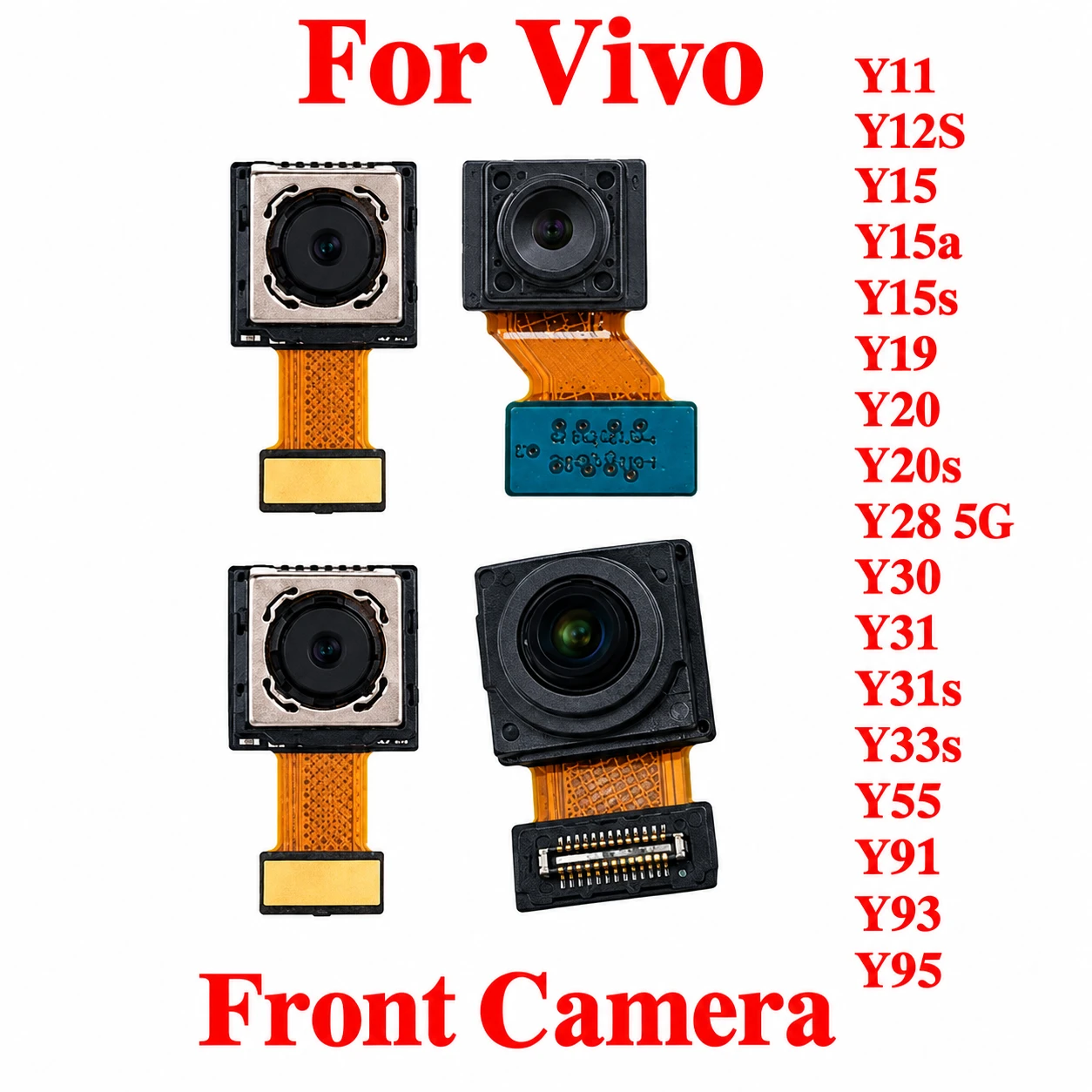 Front Camera Module for Vivo Y11 Y12S Y15 Y15a Y15s Y19 Y20 Y20s Y28 5G Y30 Y31 Y31s Y33s Y55 Y91 Y93 Y95 Selfie Camera