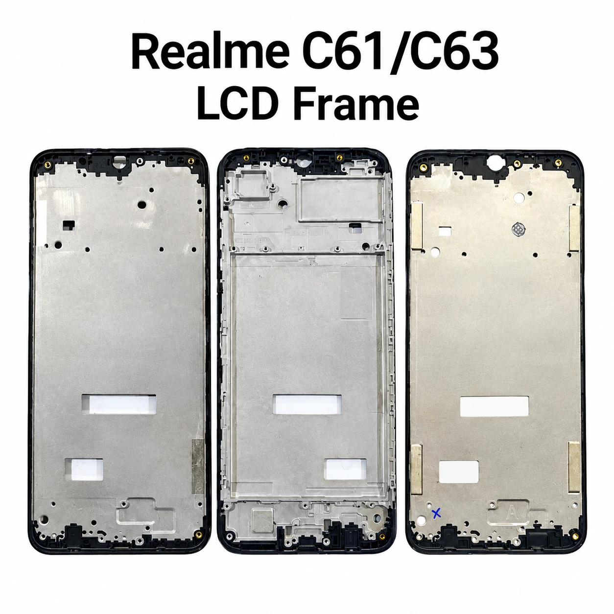 For Realme C61 C63 Only Front LCD Frame Housing Replacement Parts