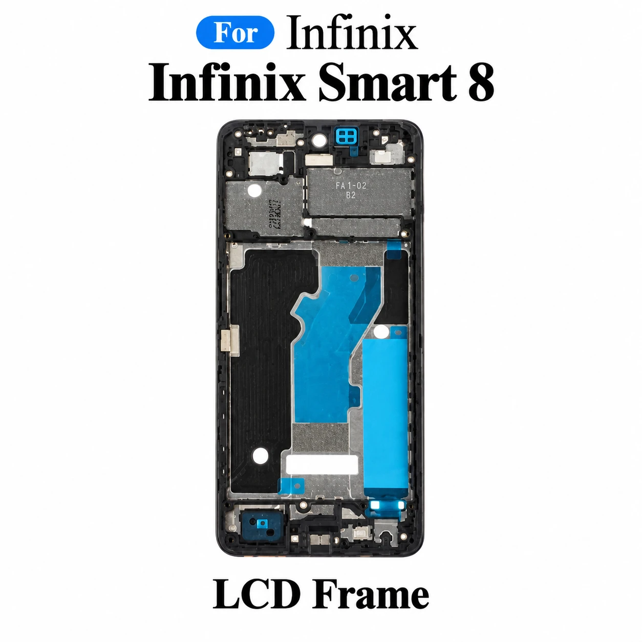 For Infinix Smart 8 Only Front LCD Frame Middle Chassis Housing