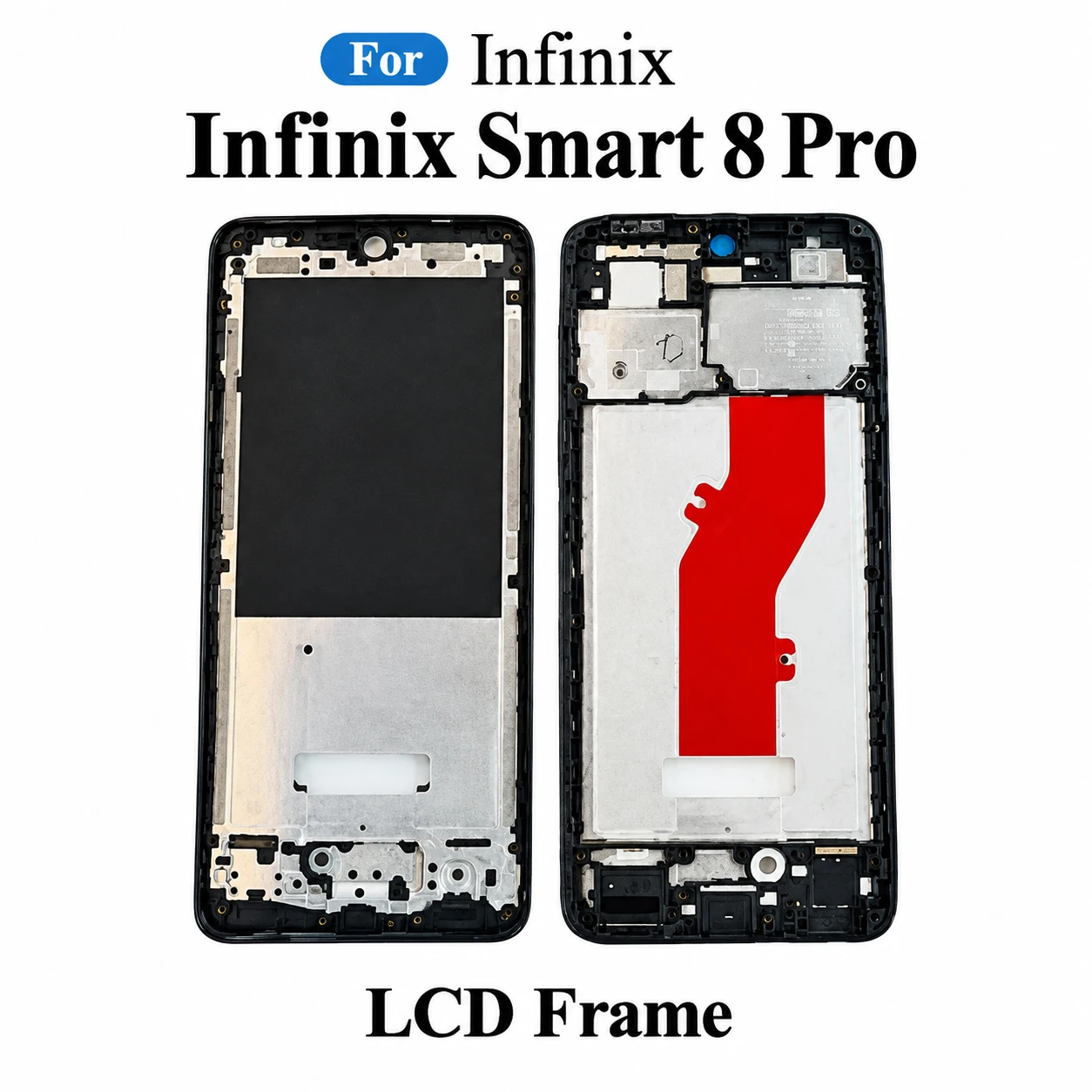 For Infinix Smart 8 Pro Only Front LCD Frame Middle Chassis Housing