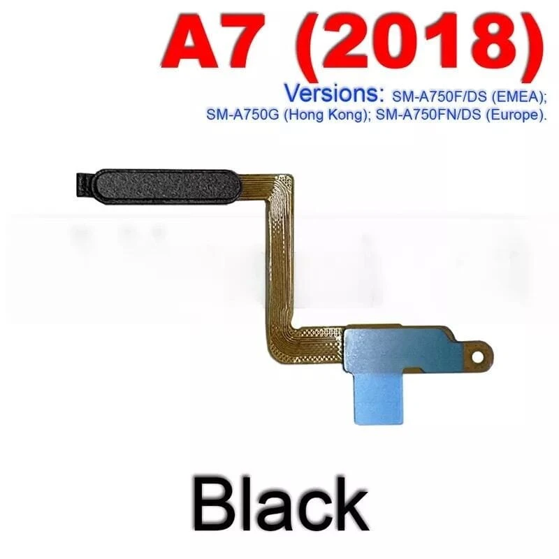 Power Switch ON OFF Side Button Key Fingerprint Scanner Sensor for Samsung Galaxy A7 2018 A750 Replacement Parts