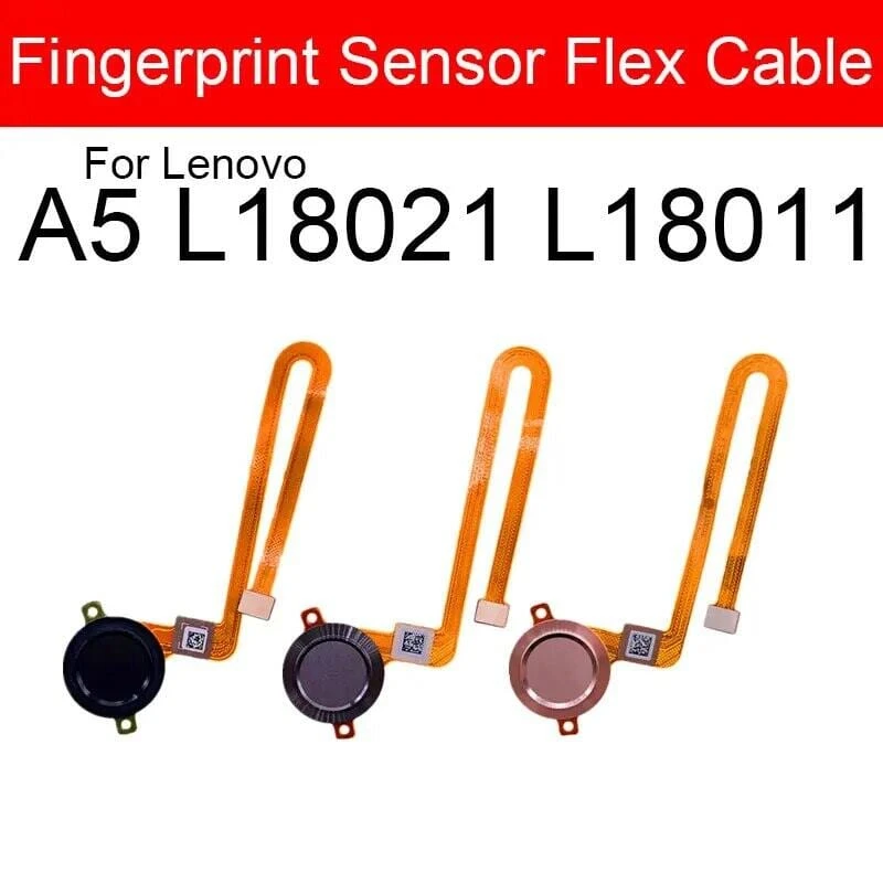 Fingerprint Home Button Flex Cable For Lenovo A5 L18021 L18011 Home Return Key Menu Button Flex Ribbon Cable Replacement Repair Parts