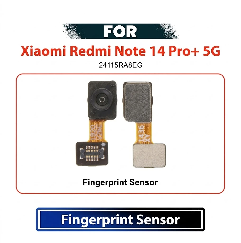 Xiaomi Redmi Note 14 Pro+ 5G Fingerprint Sensor Home Button Flex Cable Replacement Repair Spare Part
