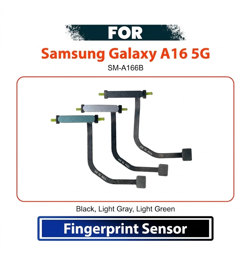Samsung Galaxy A16 5G Fingerprint Sensor Flex Cable Home Button Scanner Replacement Repair Spare Part (SM-A166B)