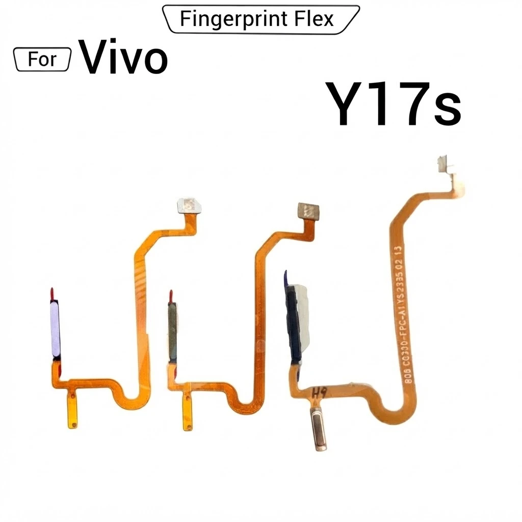 Power Button Fingerprint Sensor Flex Cable For Vivo Y17s ON OFF Key Sensor Home Touch Fingerprint Sensor Flex Ribbon