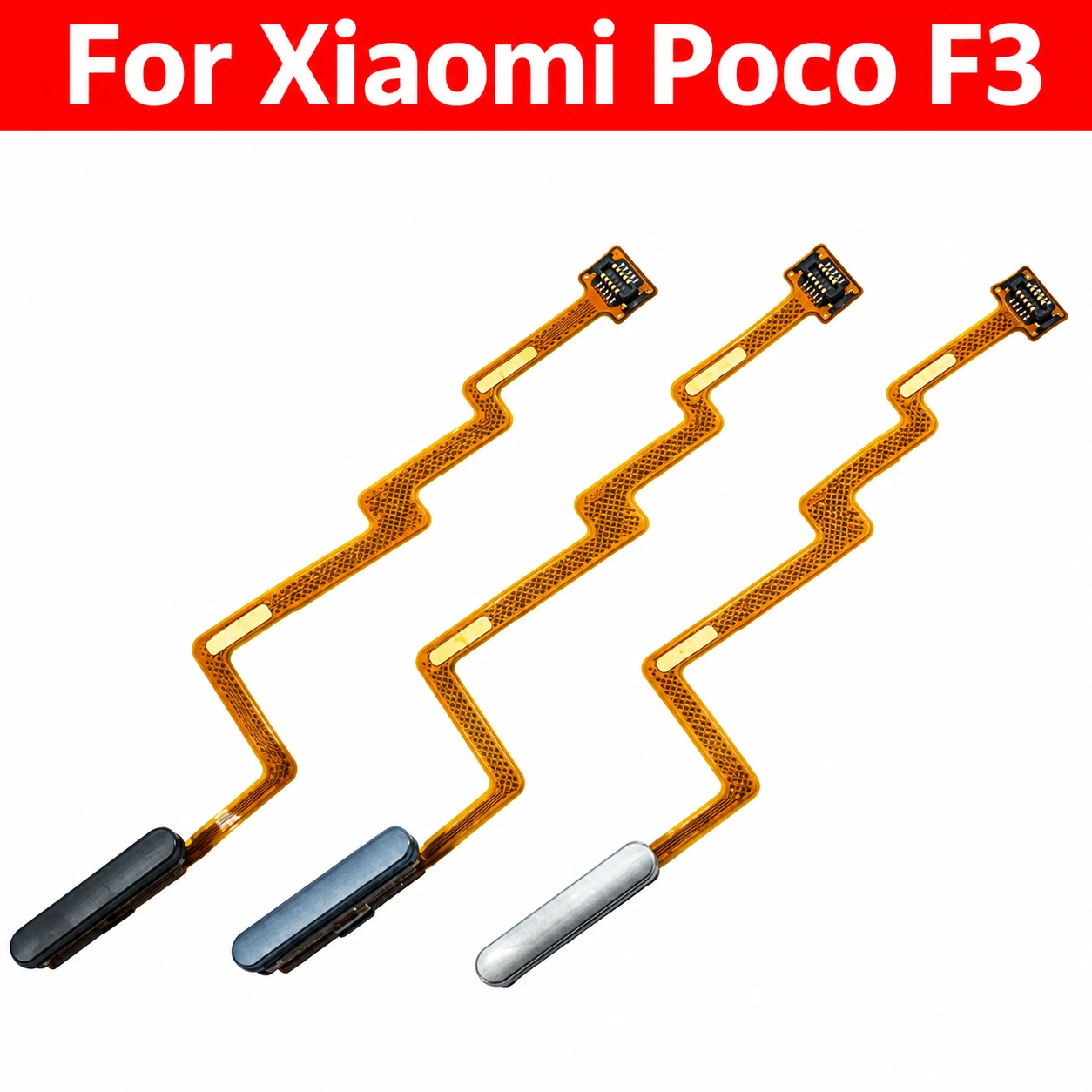 Power Button Fingerprint Sensor Flex Cable For Xiaomi Poco F3 ON OFF Key Sensor Home Touch Fingerprint Sensor Flex Ribbon