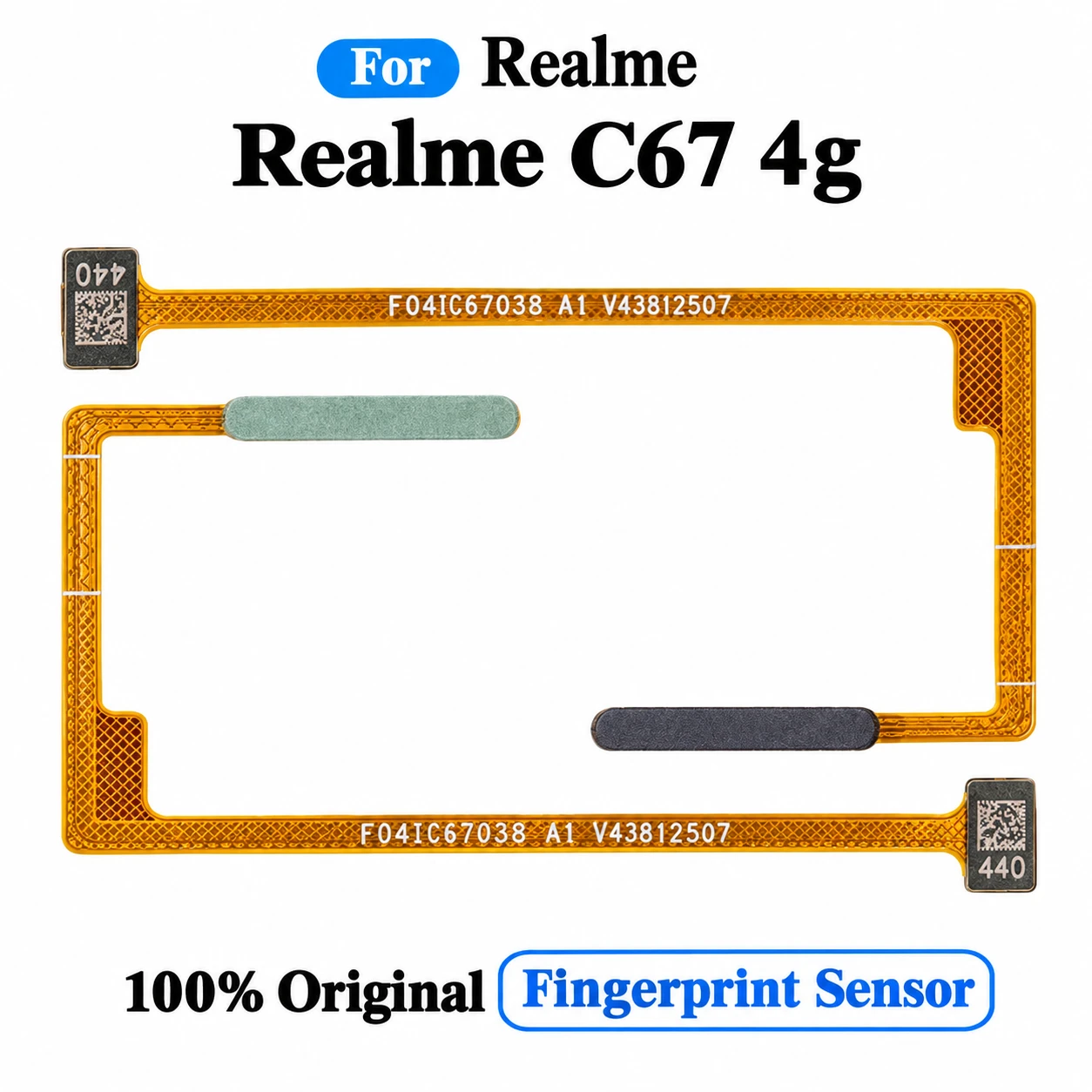 For Realme C67 4G Fingerprint Sensor with Flex Cable
