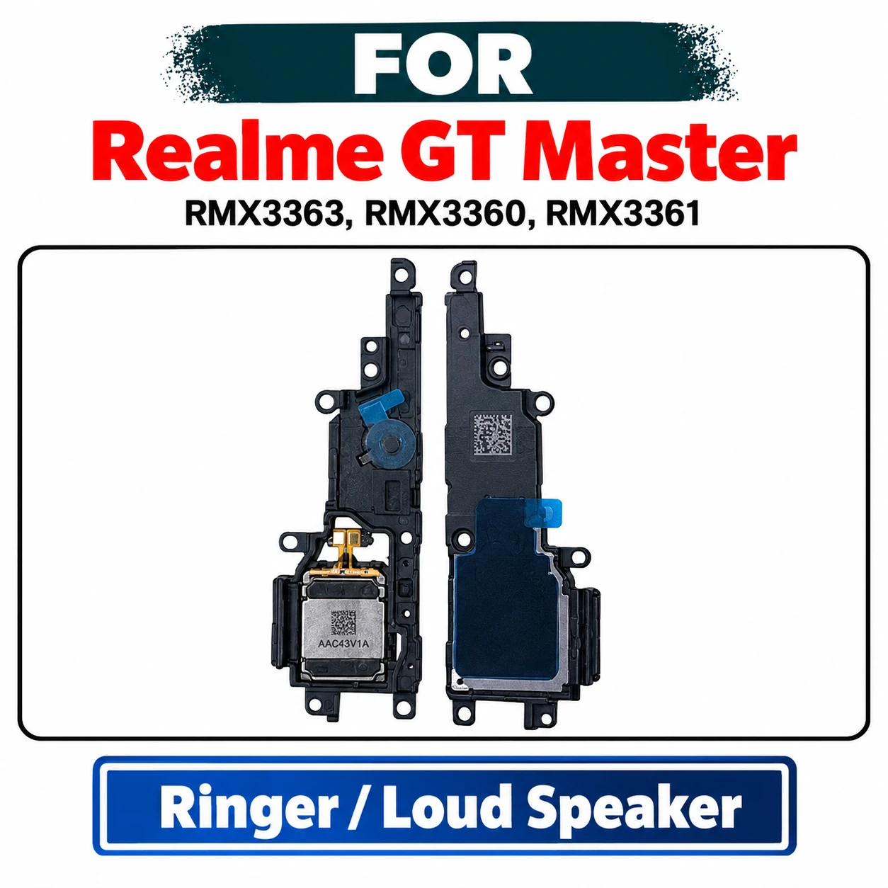Realme GT Master Loud Speaker Ringer - Loudspeaker Buzzer Music Player Sound Box Assembly Replacement Repair Spare Parts For RMX3363, RMX3360, RMX3361