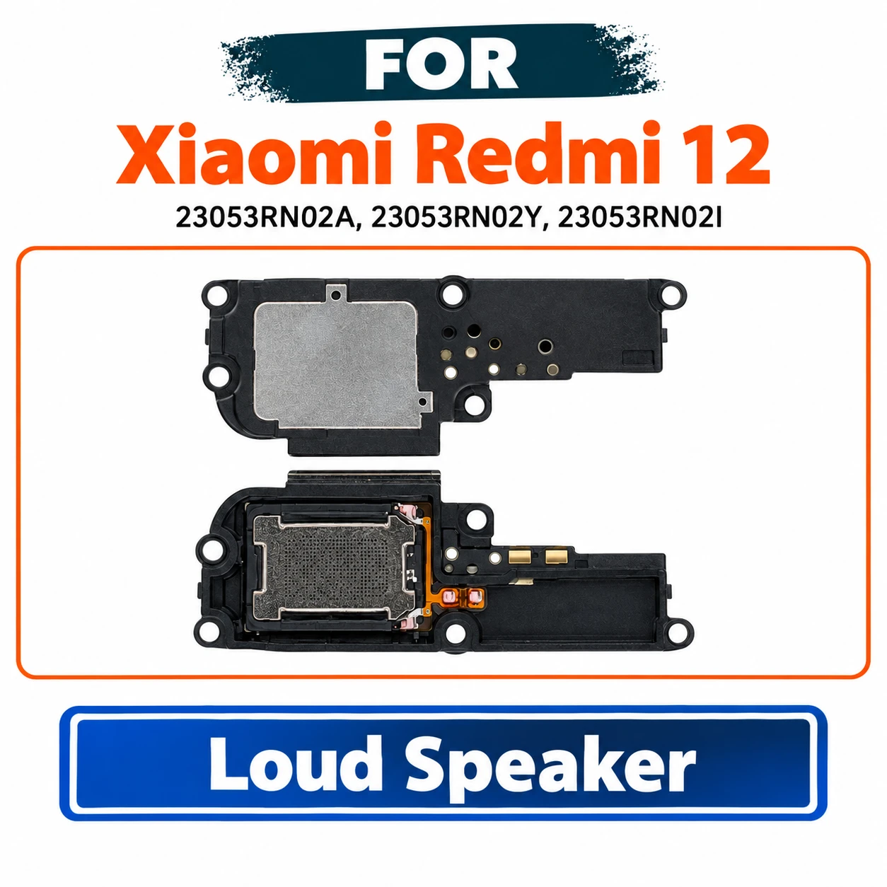Xiaomi Redmi 12 Loud Speaker Ringer Buzzer Sound Flex Ringer Box Compatible Loudspeaker Replacement Repair Spare Part For 23053RN02A, 23053RN02Y, 23053RN02I