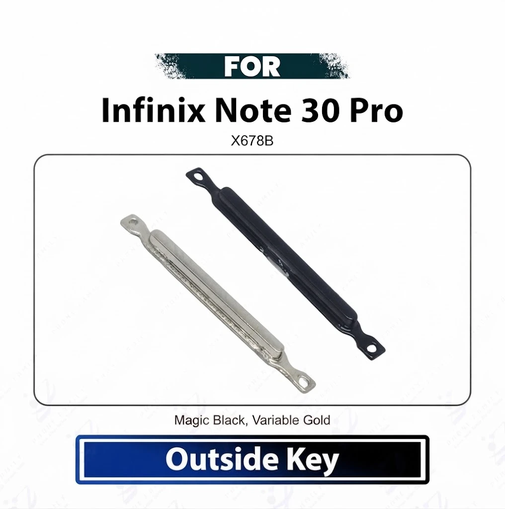 Infinix Note 30 Pro External Side Volume Key Cap - Outer Volume Up Down Switch Button Key Replacement Repair Spare Parts (X678B)
