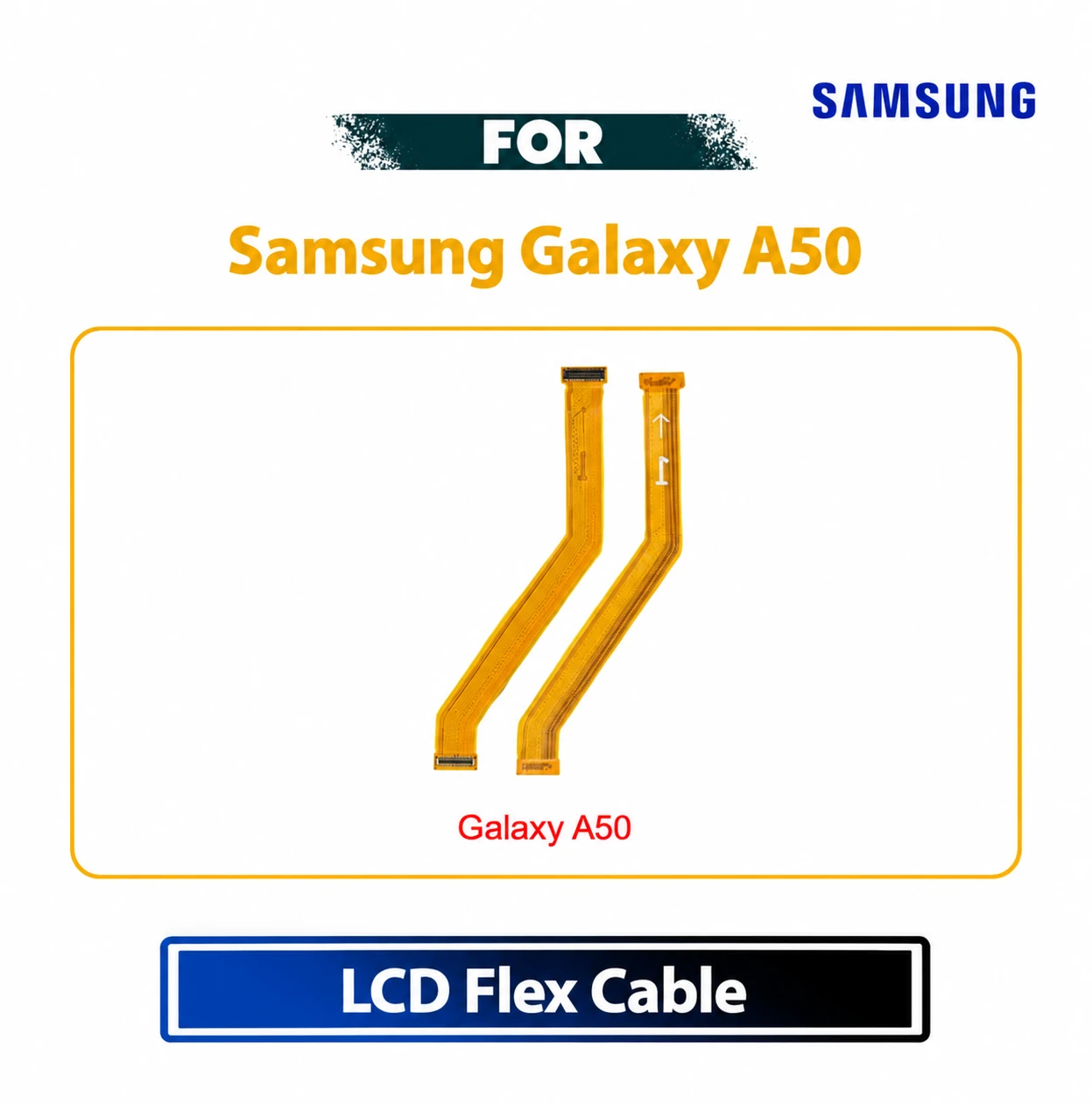 Samsung Galaxy A20, A50 Main LCD Flex Cable Ribbon Connector Flex Cable Ribbon PCB Board Replacement Repair Spare Part